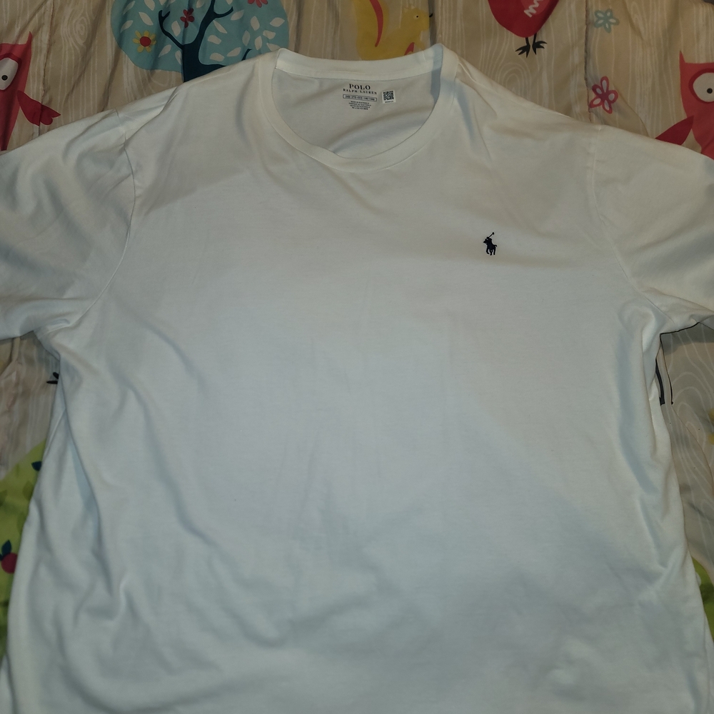 Polo by Ralph Lauren White Short Sleeve Crew T-Shirt with Navy Pony